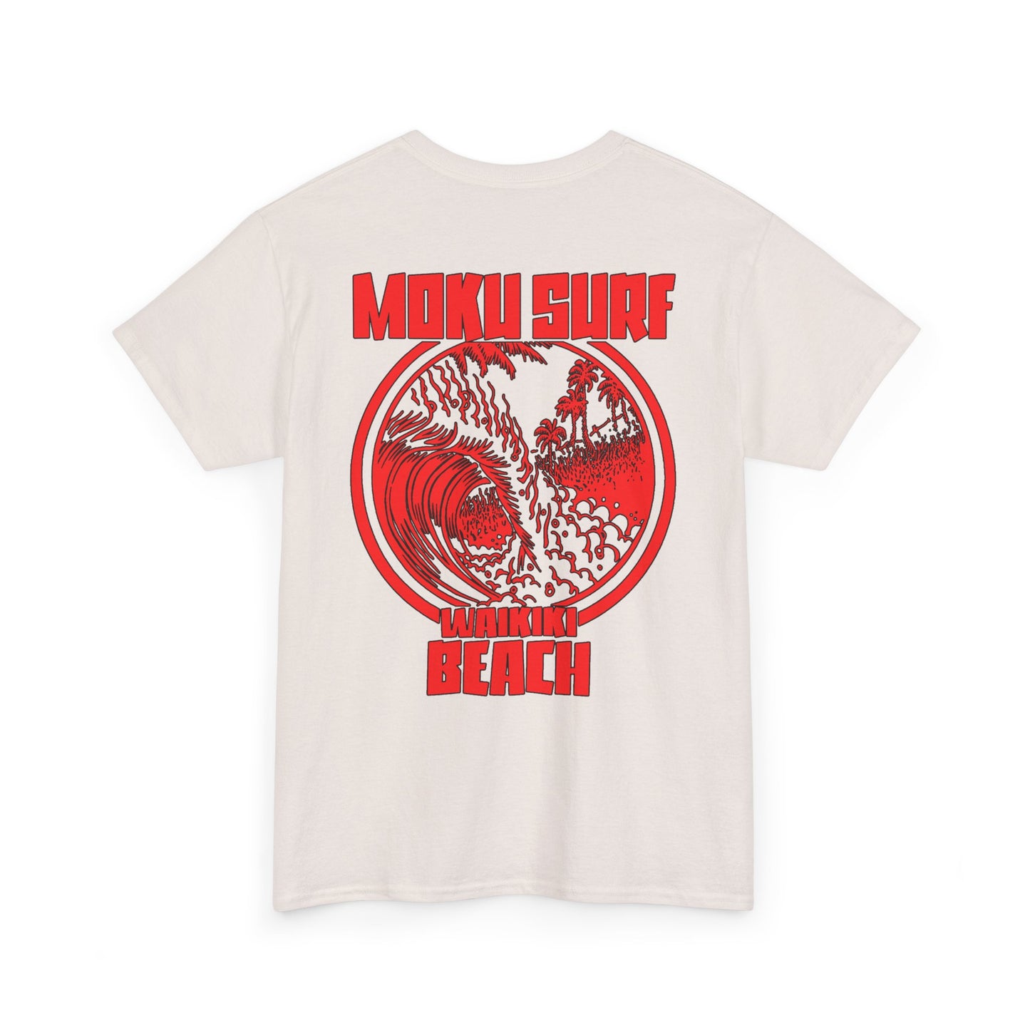 The MOKU Ultimate Wave Red Logo Heavy Cotton Tee