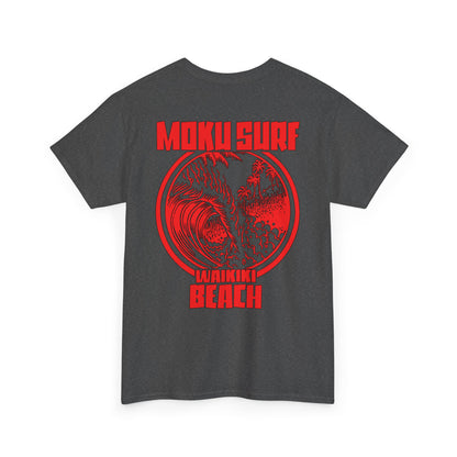 The MOKU Ultimate Wave Red Logo Heavy Cotton Tee