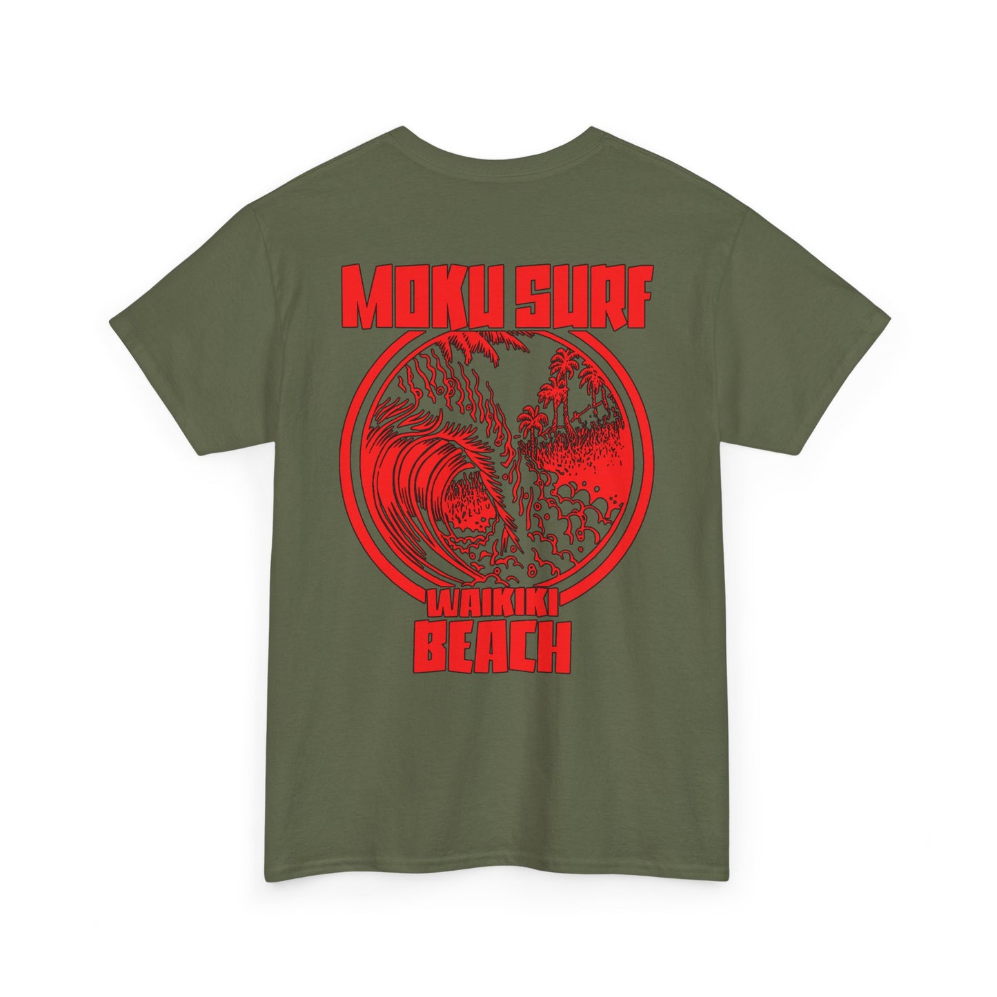 The MOKU Ultimate Wave Red Logo Heavy Cotton Tee