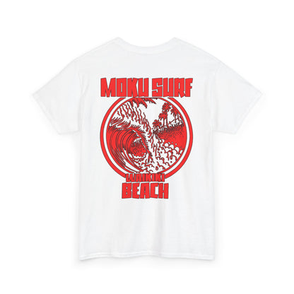 The MOKU Ultimate Wave Red Logo Heavy Cotton Tee